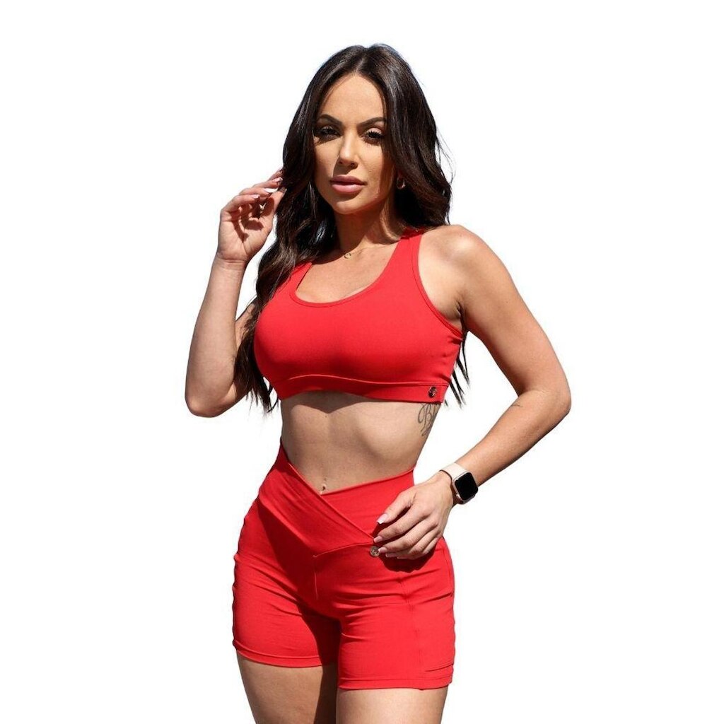 BERMUDA SHORT SINTONIA VIBE VERMELHO