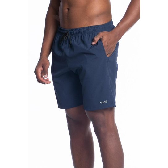 Bermuda Shorts Masculino Tactel Elastano Treino Praia - Marinho Menor preço em Bermuda Shorts Masculino Tactel Elastano Treino Praia - Marinho