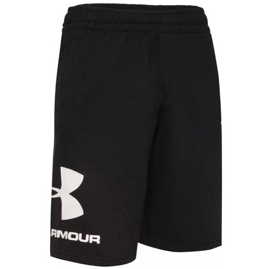 Bermuda Shorts Under Armour Sportstyle Masculino Preto - Preto Menor preço em Bermuda Shorts Under Armour Sportstyle Masculino Preto - Preto