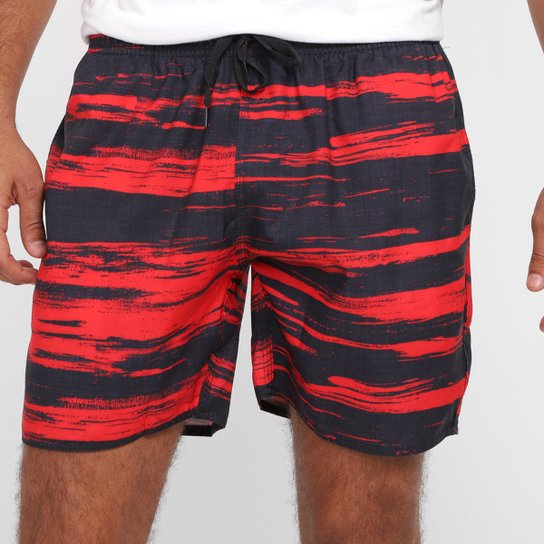 Bermuda Soul City Masculina - Preto+Vermelho Menor preço em Bermuda Soul City Masculina - Preto+Vermelho