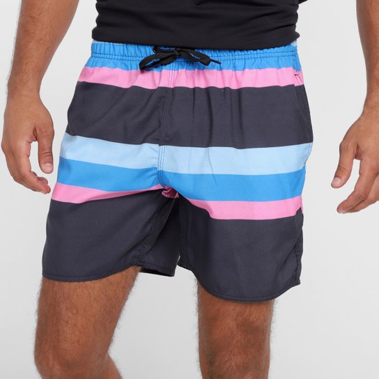 Bermuda Soul City Masculina - Preto+Azul Menor preço em Bermuda Soul City Masculina - Preto+Azul
