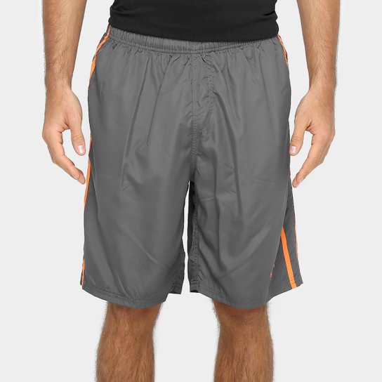 Bermuda Speedo Bold Masculina - Grafite+Laranja Menor preço em Bermuda Speedo Bold Masculina - Grafite+Laranja