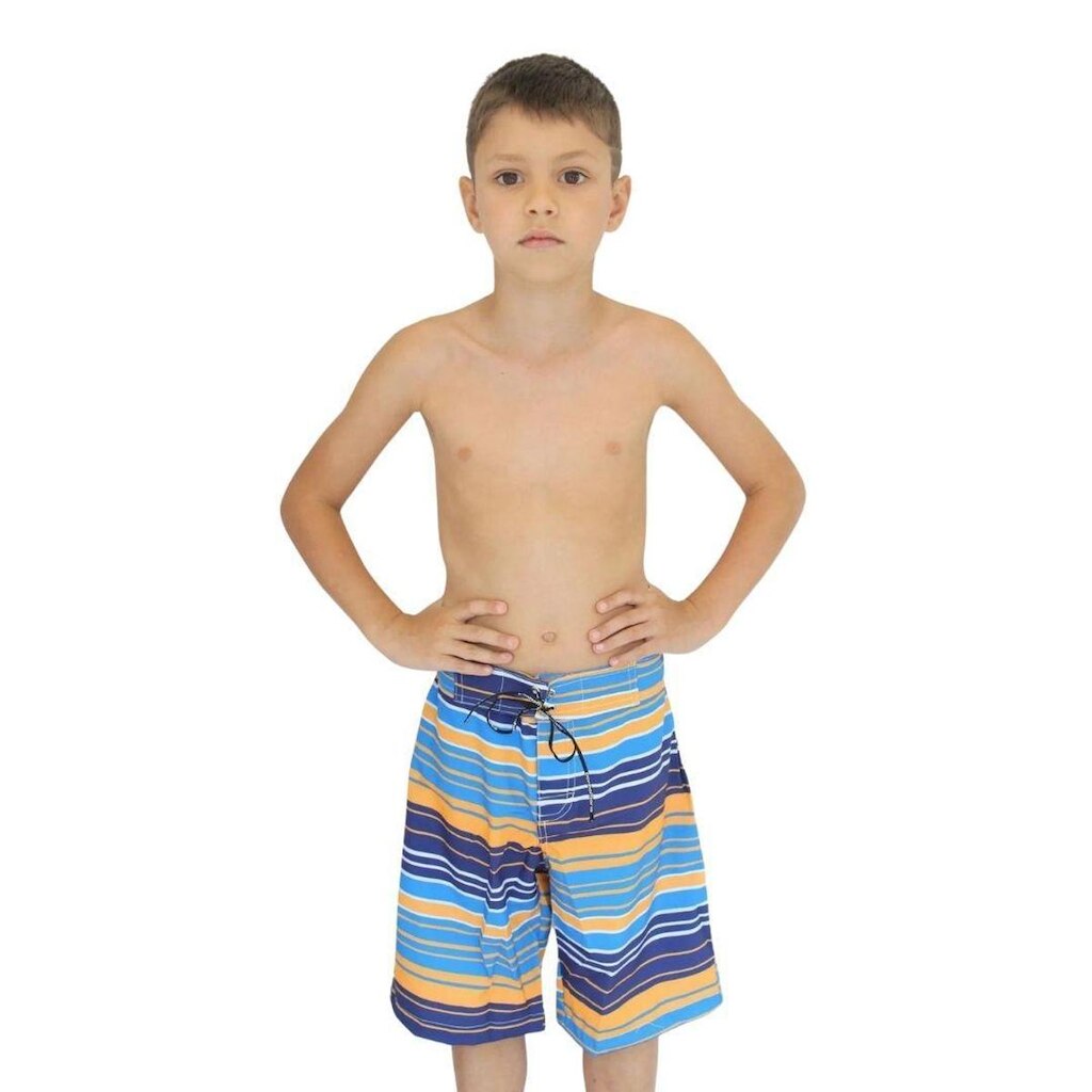 Bermuda Surf Infantil - Orange Stripes
