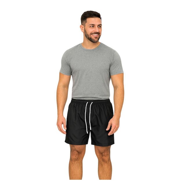 Bermuda Tactel Masculina FMF Preta Leve Secagem Rápida