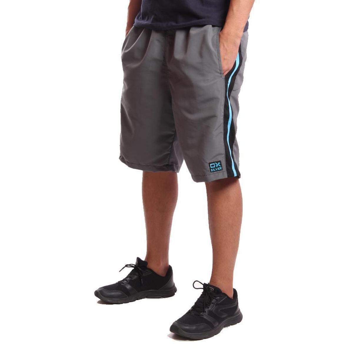 Bermuda Tactel Masculina Ox Silver Menor preço em Bermuda Tactel Masculina Ox Silver