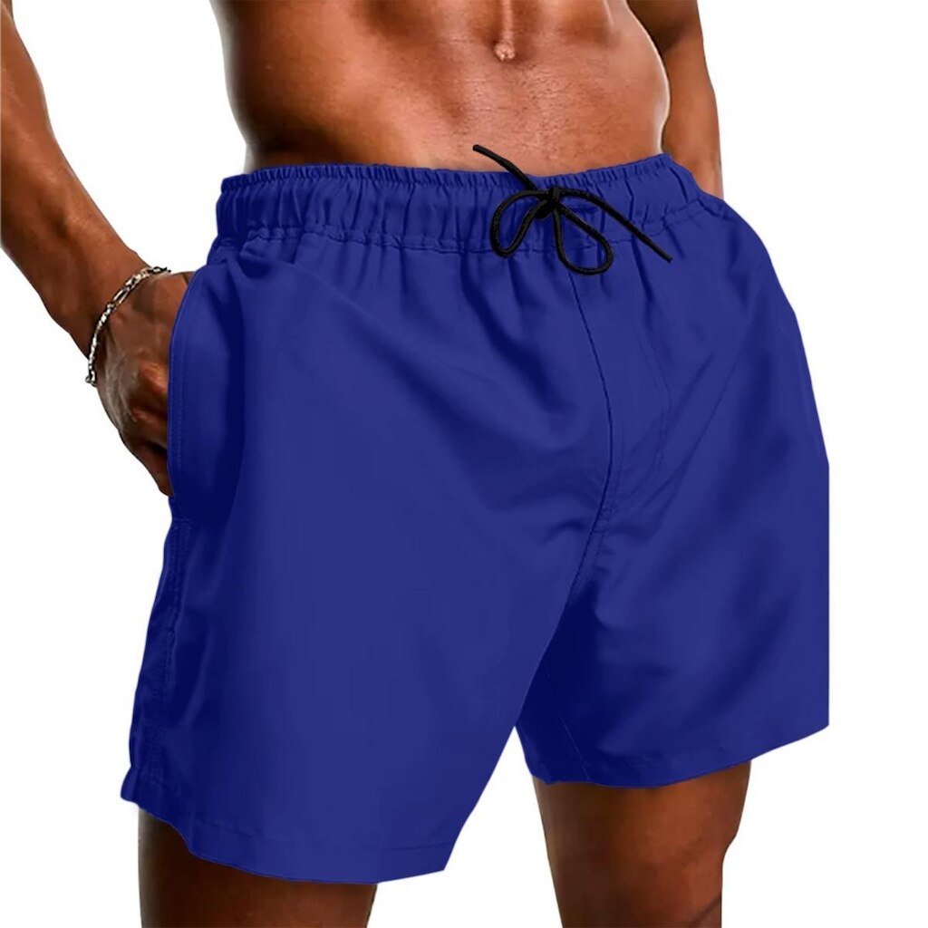 Bermuda Tactel Masculina Praia Casual Lisa com Bolsos Secagem Rápida