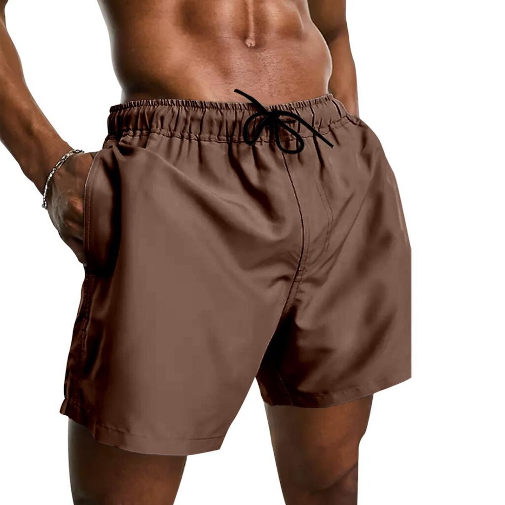 Bermuda Tactel Masculina Praia Casual Lisa com Bolsos Secagem Rápida
