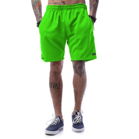 Bermuda Tactel Neon Cellos Basic - Verde Menor preço em Bermuda Tactel Neon Cellos Basic - Verde