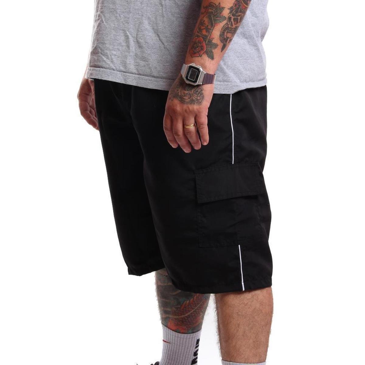 Bermuda Tactel Plus Cargo Com Bolsos Menor preço em Bermuda Tactel Plus Cargo Com Bolsos