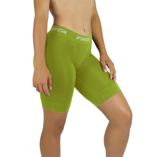 Bermuda Térmica e Compressão Finta Feminina - Verde Menor preço em Bermuda Térmica e Compressão Finta Feminina - Verde