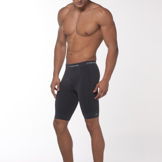 Bermuda Térmica e Compressão Finta Masculino Sem Costura - Cinza Menor preço em Bermuda Térmica e Compressão Finta Masculino Sem Costura - Cinza