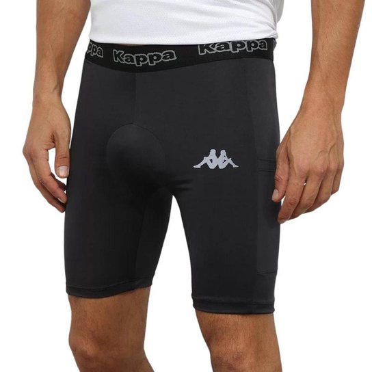Bermuda Térmica Kappa Deshan Masculina Preto Netshoes