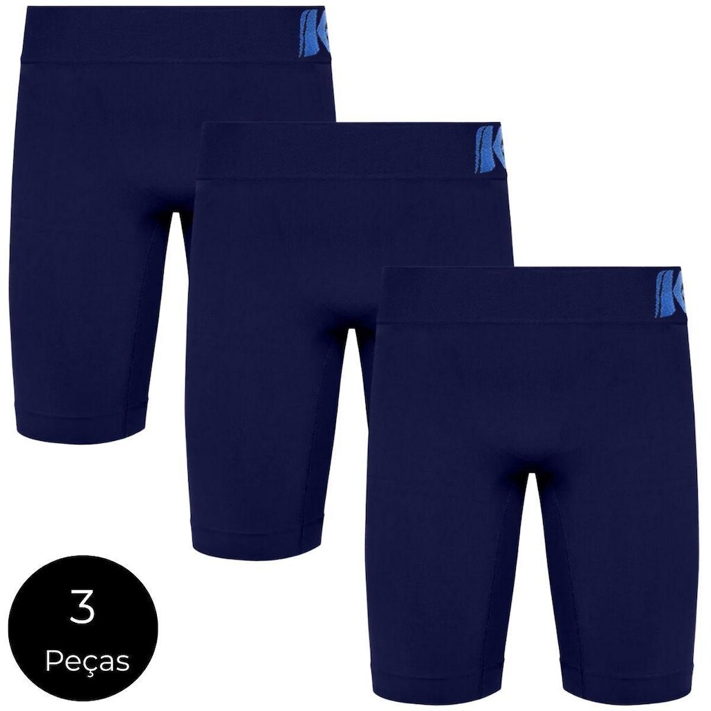 Bermuda Térmica Keeper Sem Costura Kit 3 Peças
