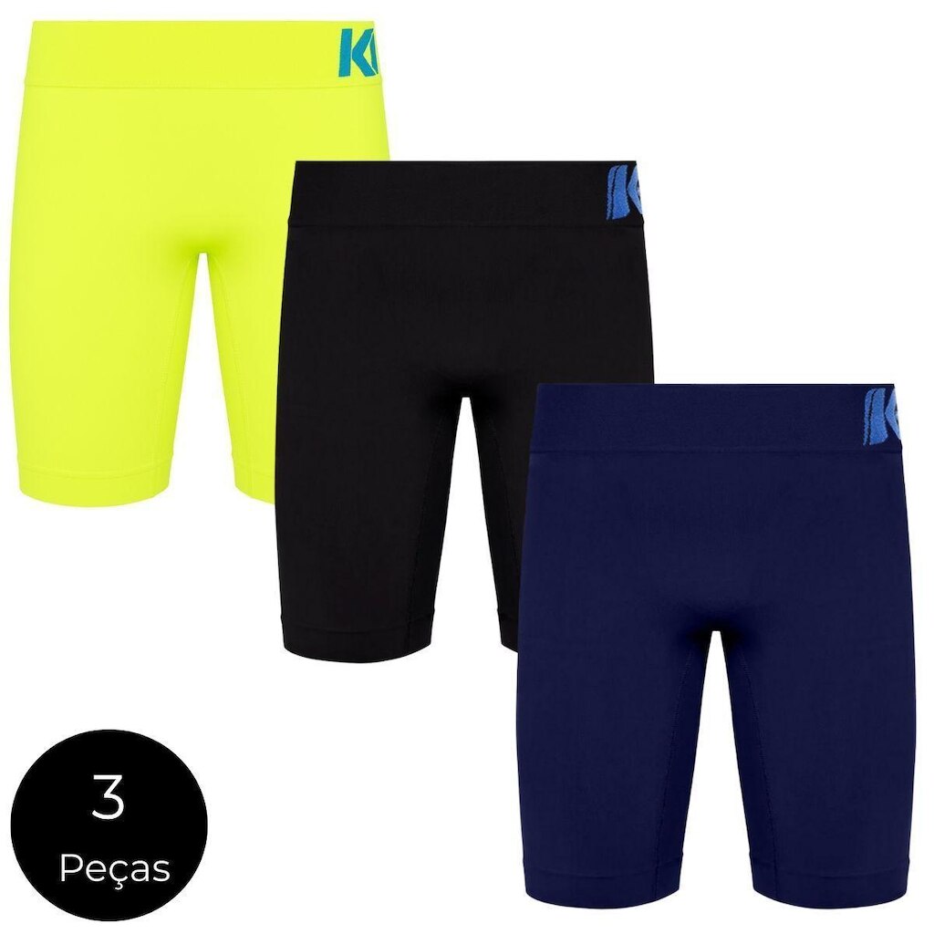Bermuda Térmica Keeper Sem Costura Kit 3 Peças