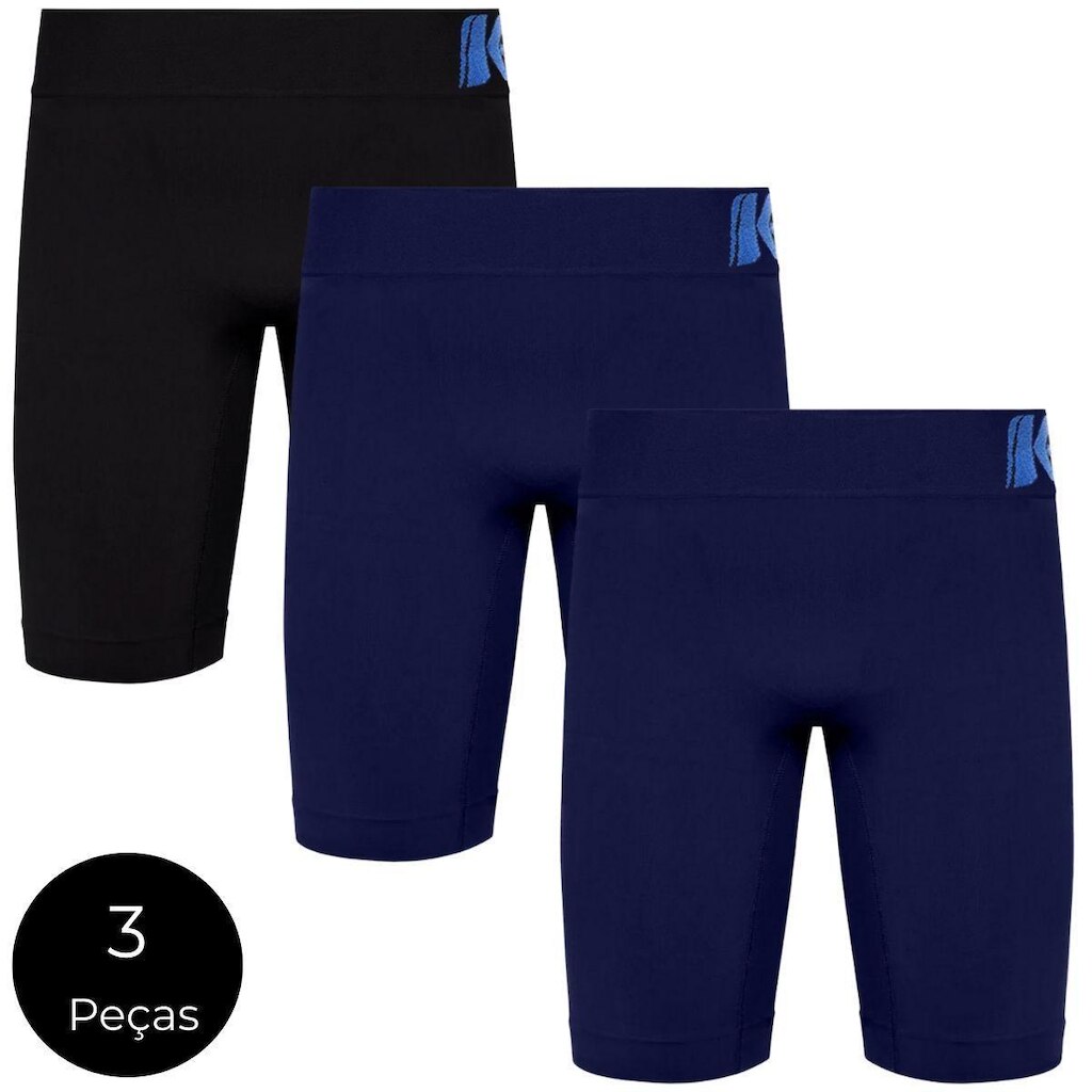 Bermuda Térmica Keeper Sem Costura Kit 3 Peças