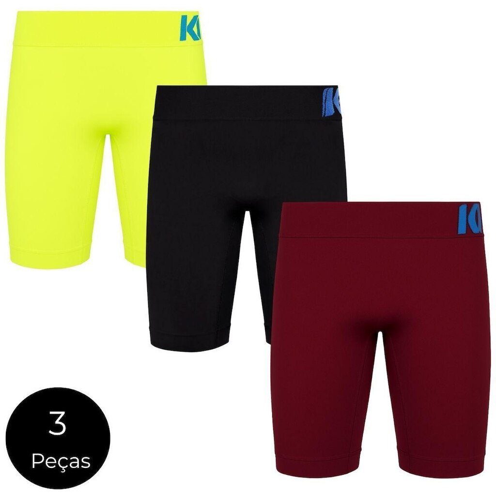Bermuda Térmica Keeper Sem Costura Kit 3 Peças