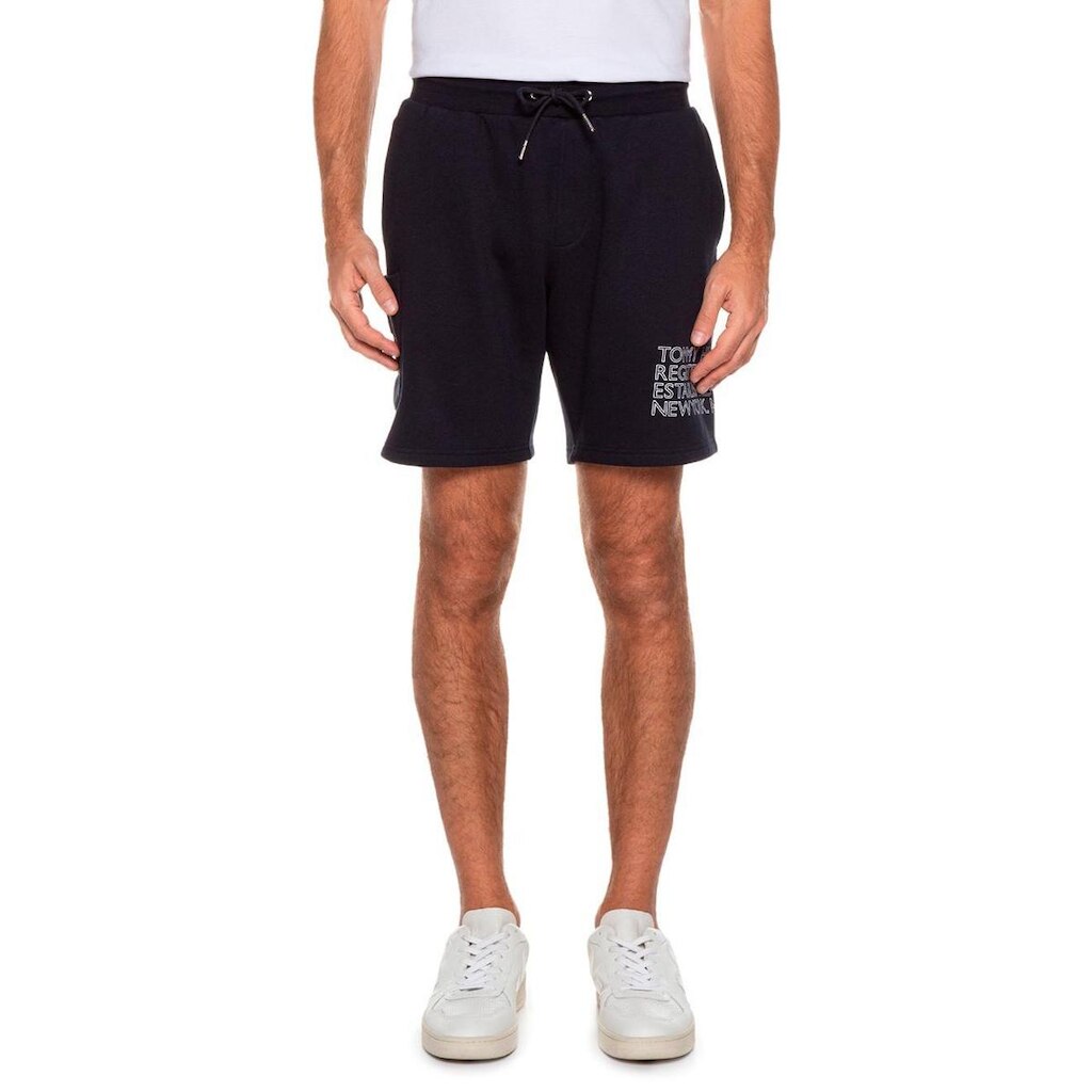 Bermuda Tommy Hilfiger Moletom Graphic Cargo Azul Marinho