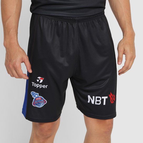 Bermuda Topper Franca Oficial II Masculina - Preto Menor preço em Bermuda Topper Franca Oficial II Masculina - Preto