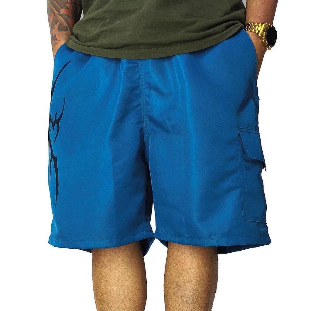 Bermuda Trip Side Tactel Tribal Azul BT23