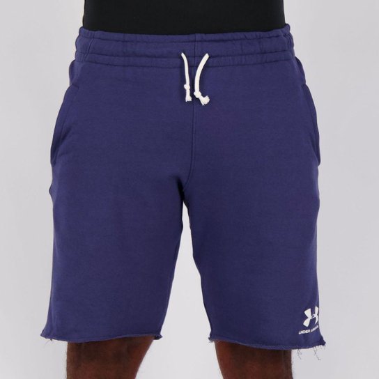 Bermuda Under Armour Sportstyle Terry Short Azul - Azul Menor preço em Bermuda Under Armour Sportstyle Terry Short Azul - Azul
