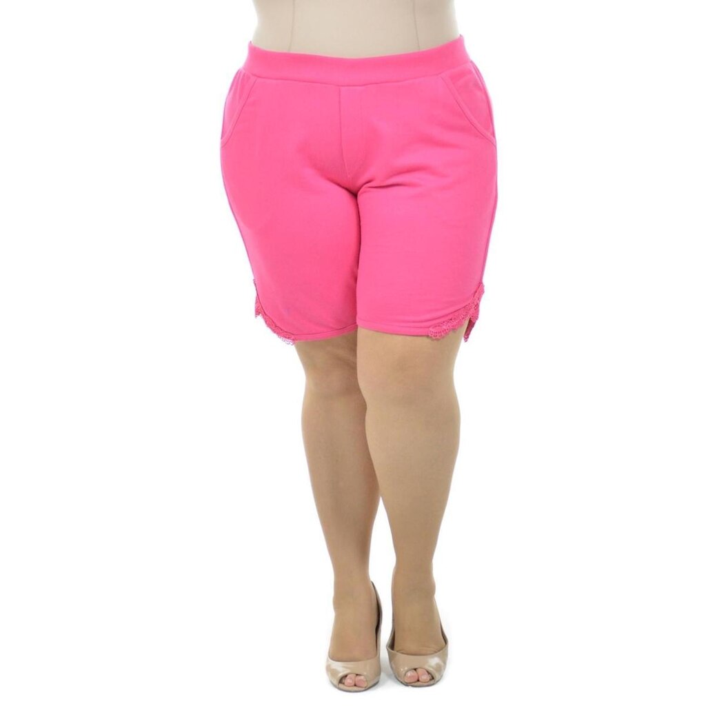 Bermuda vida boa plus size fenomenal Branco 54