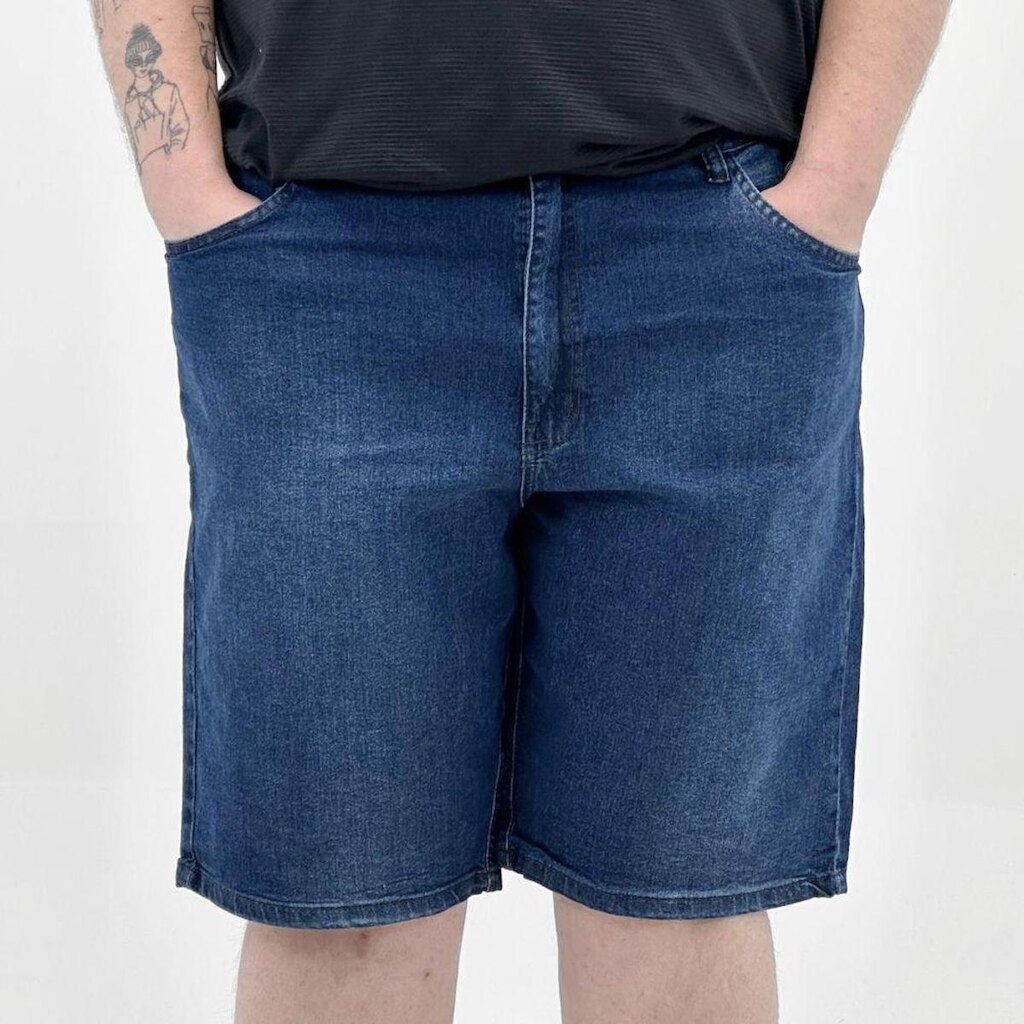 Bermuda Vilejack Jeans Plus Size Masculina