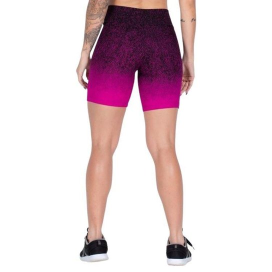 Bermuda Vlast Jacquard Tecido Grosso Zero Transparencia Cos Alto Academia Fitness Feminina 1013