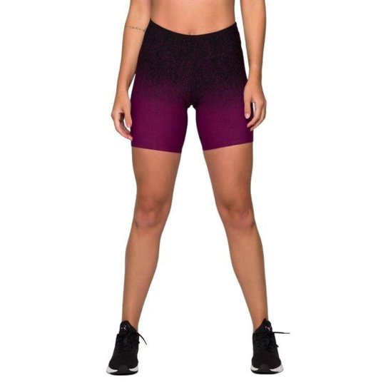 Bermuda Vlast Jacquard Tecido Grosso Zero Transparencia Cos Alto Academia Fitness Feminina 1049