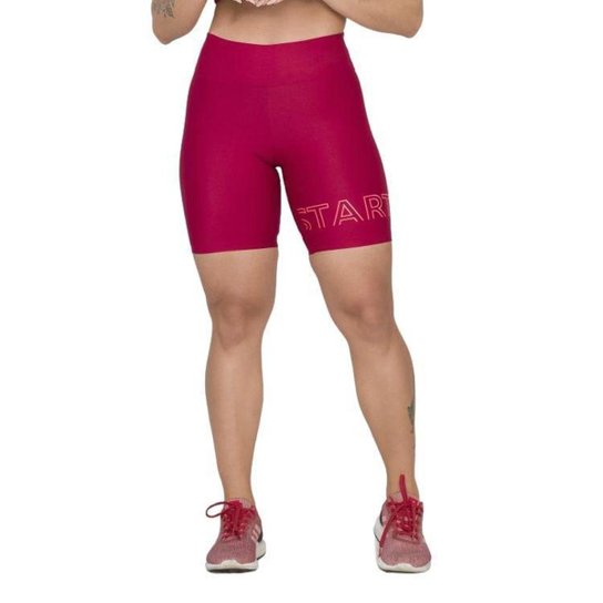 Bermuda Vlast Suplex Tecido Grosso Silk Zero Transparencia Cos Alto Academia Fitness Feminina 1045