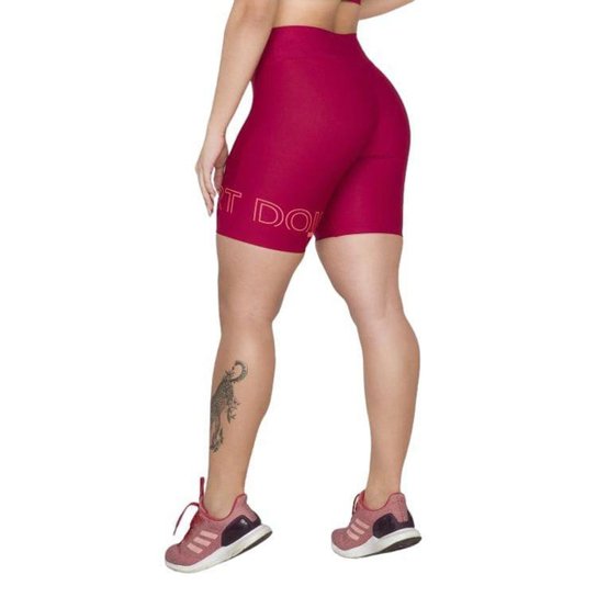 Bermuda Vlast Suplex Tecido Grosso Silk Zero Transparencia Cos Alto Academia Fitness Feminina 1045