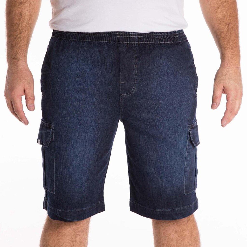 Berrmuda Jeans California Prime Elástico Azul