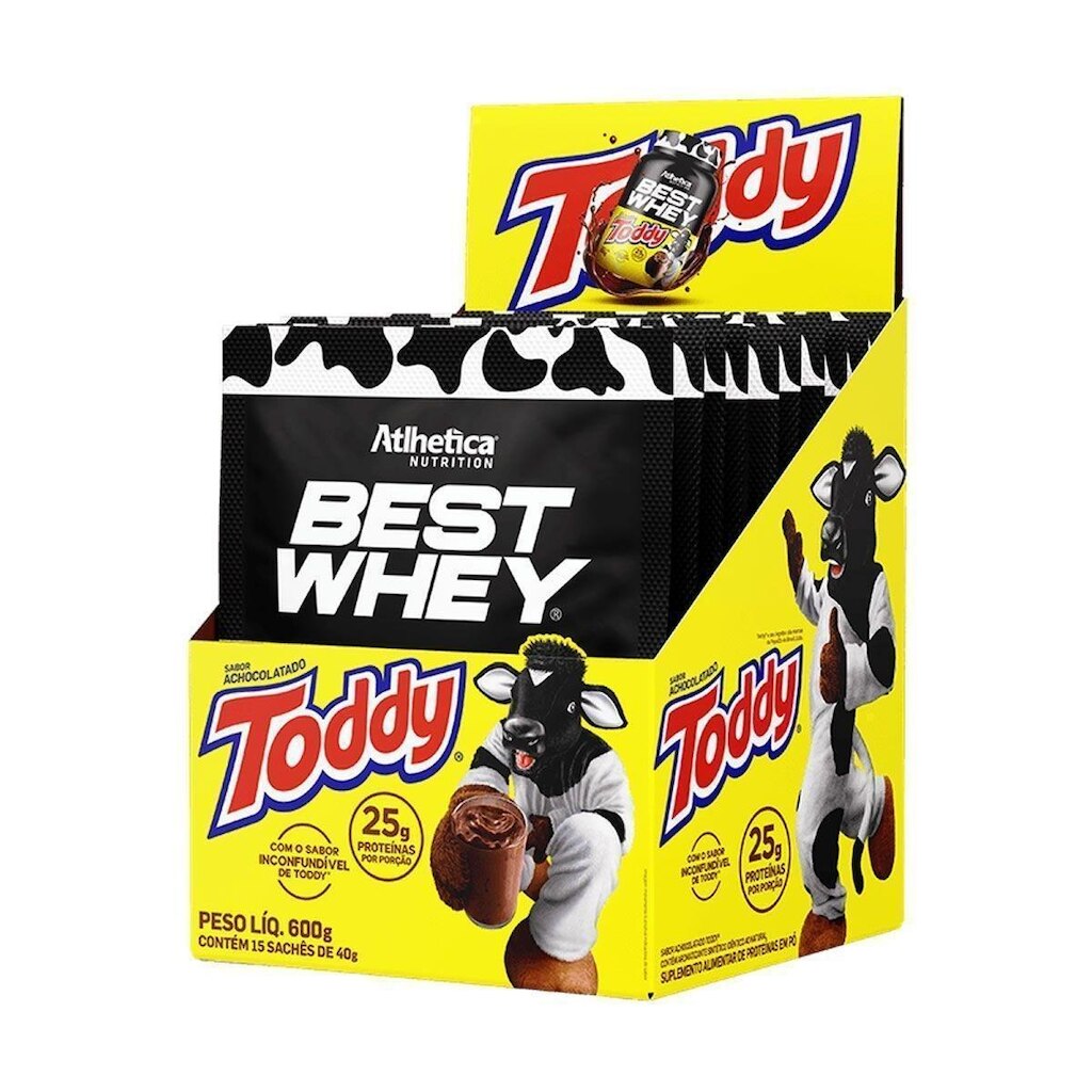 Best Whey - 15 Sachês 40g Achocolatado Toddy - Atlhetica Nutrition