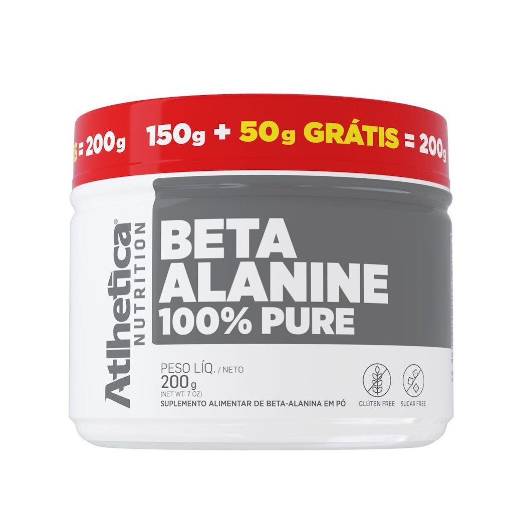 Beta-Alanine 100% Pure - 150g + 50g Sem Sabor - Atlhetica Nutrition