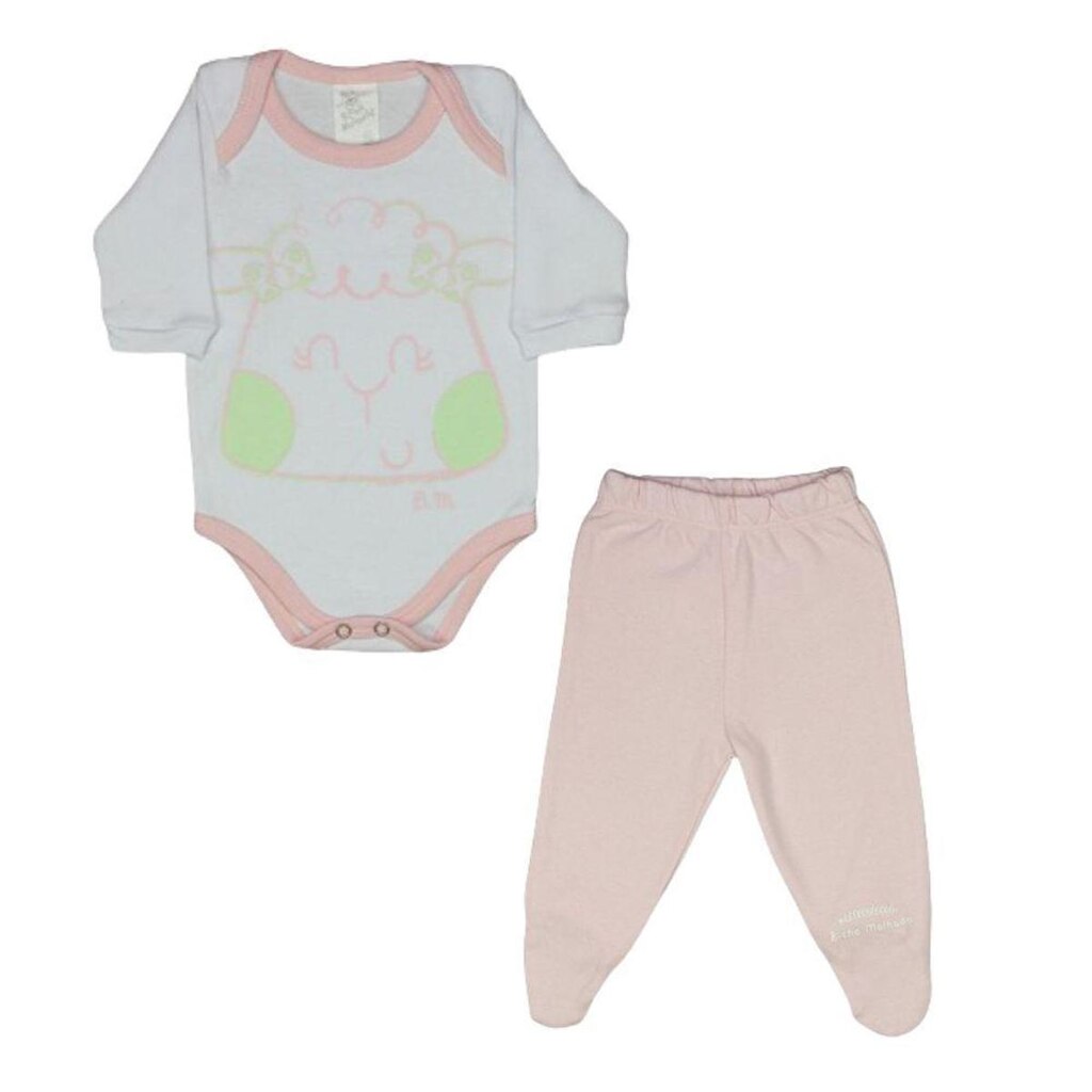 Bicho Molhado Conjunto Body e Calca Ovelinha Rosa