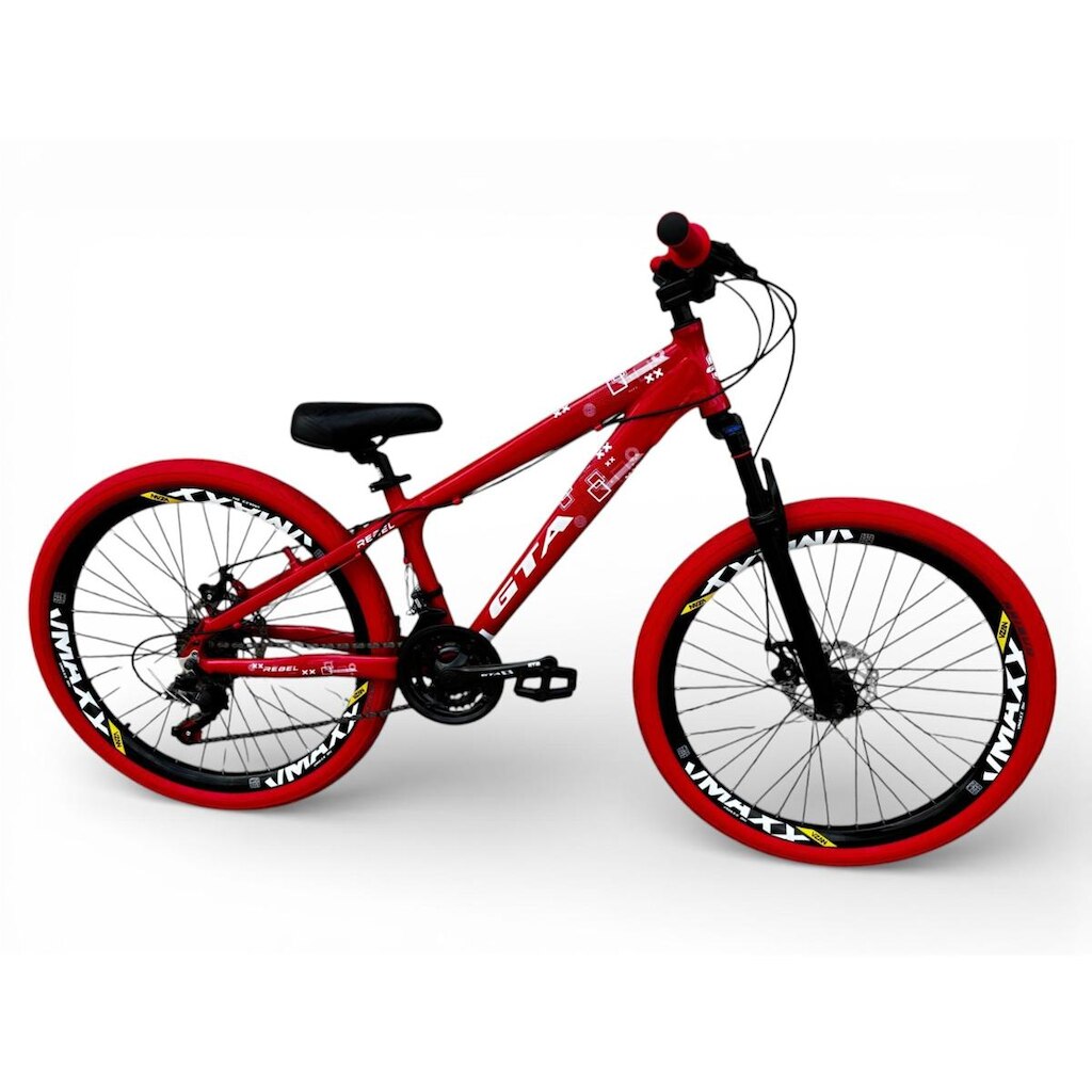 Bicicleta 26 Gta Rebel 21v Freeride Downhill Aros Vmaxx Freio a Disco Pneu Flame