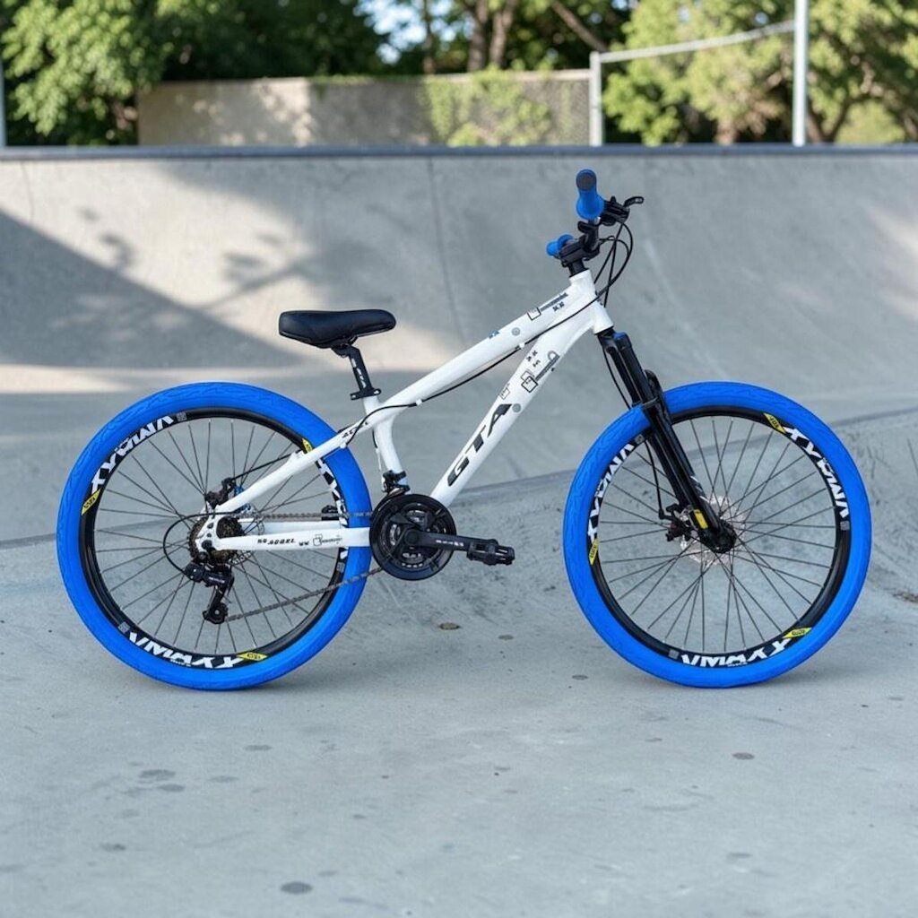 Bicicleta 26 Gta Rebel 21v Freeride Downhill Aros Vmaxx Freio a Disco Pneu Flame