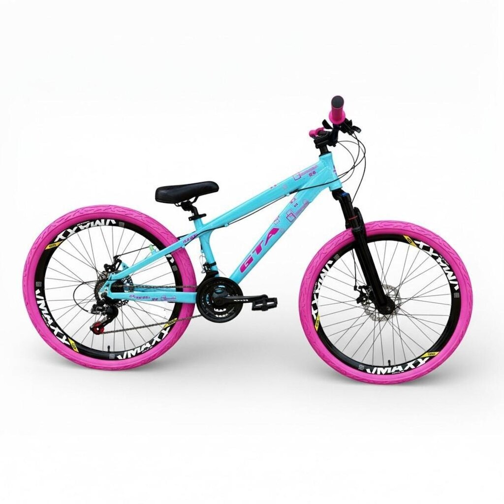 Bicicleta 26 Gta Rebel 21v Freeride Downhill Aros Vmaxx Freio a Disco Pneu Flame