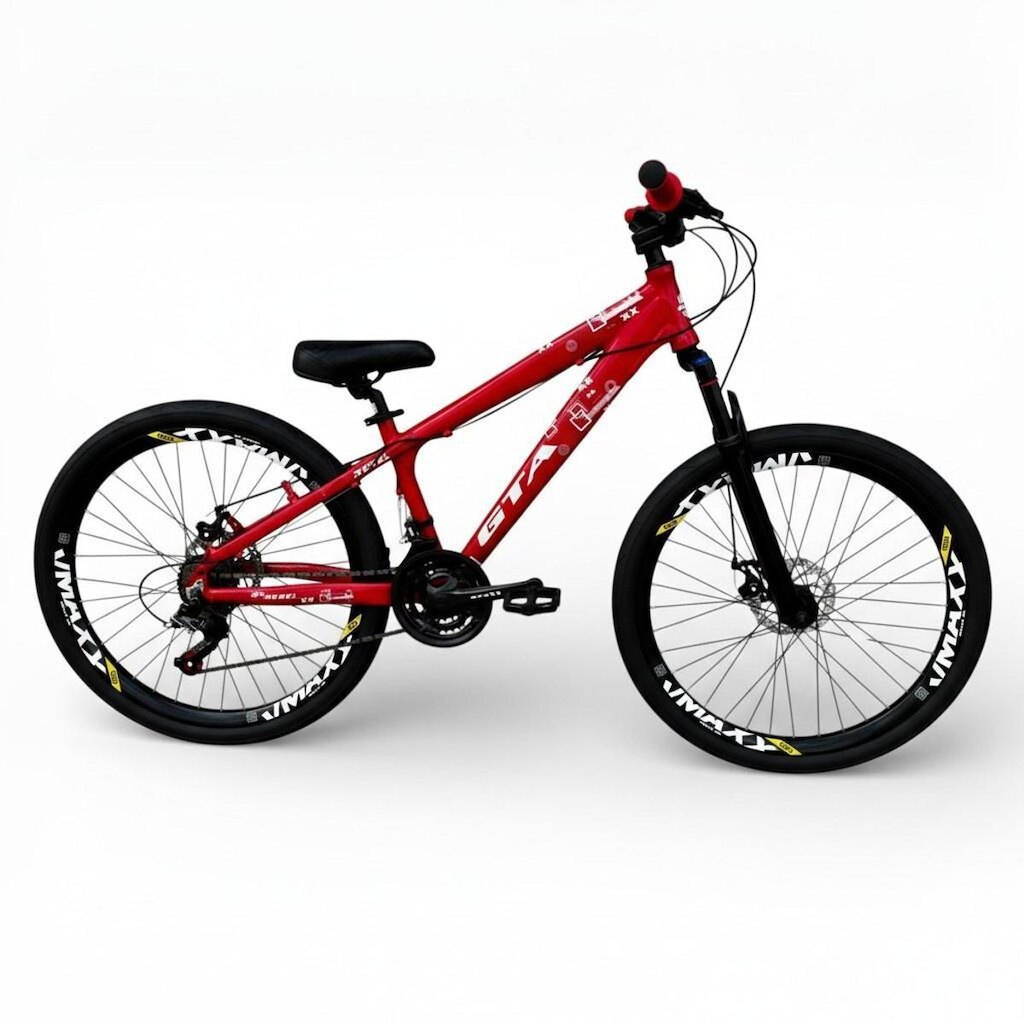 Bicicleta 26 Gta Rebel Alumínio Freeride Downhill 21v Aros Vmaxx Freio a Disco Pneu Flame
