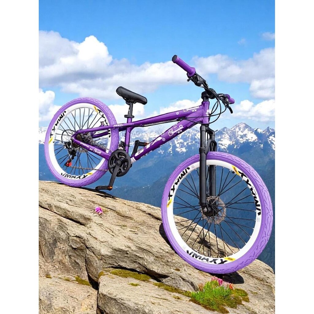 Bicicleta 26 Gta Rebel Freeride Downhill 21v Aros Vmaxx Freio a Disco Pneu Flame