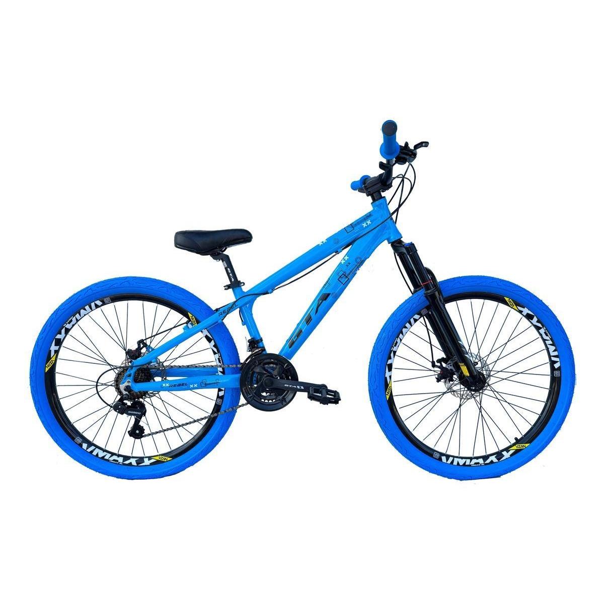 Bicicleta 26 Gta Rebel Freeride Downhill 21v Freio a Disco Aros