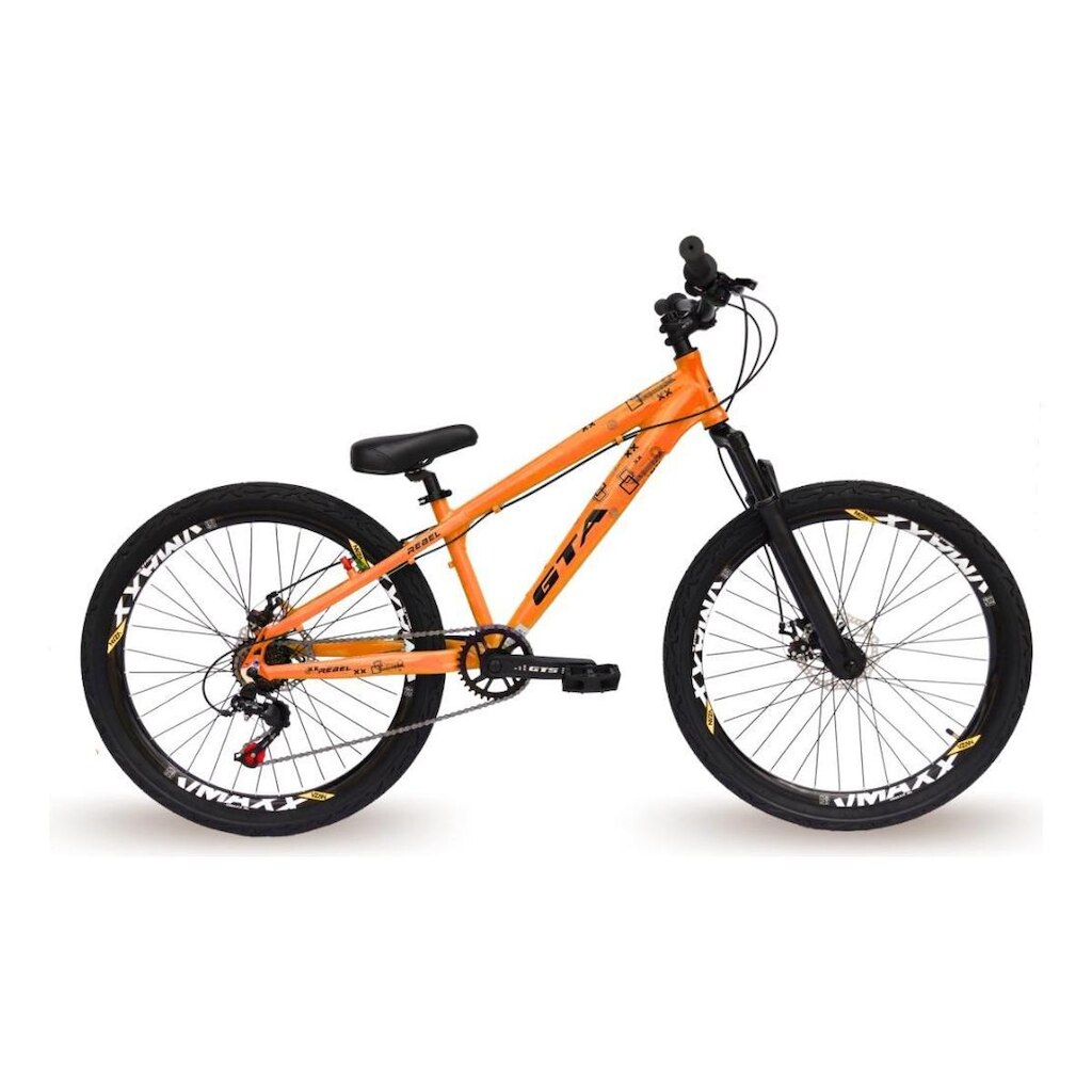 Bicicleta 26 Gta Rebel Freeride Single 7v Freio a Disco Rodas Vmaxx Pneu Flame