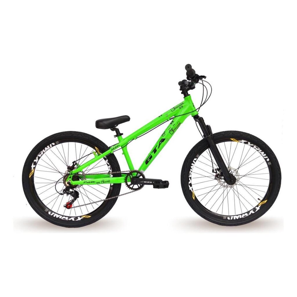Bicicleta 26 Gta Rebel Freeride Single 7v Rodas Vmaxx Freio a Disco Pneu Flame