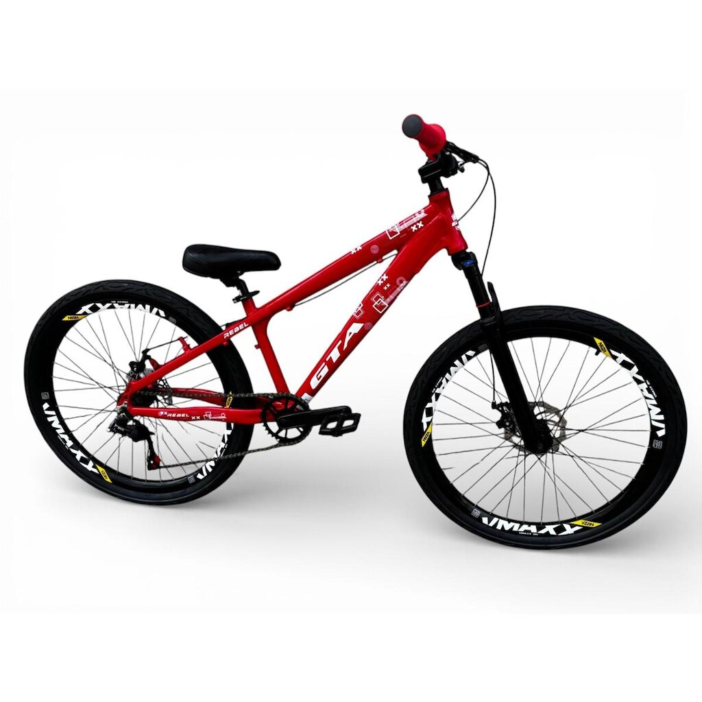 Bicicleta 26 Gta Rebel Freeride Single Aro Vmaxx 7v Freio a Disco Pneu Flame