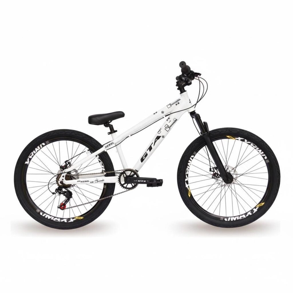 Bicicleta 26 Gta Rebel Freeride Single Aro Vmaxx Freio a Disco Pneu Flame Preto