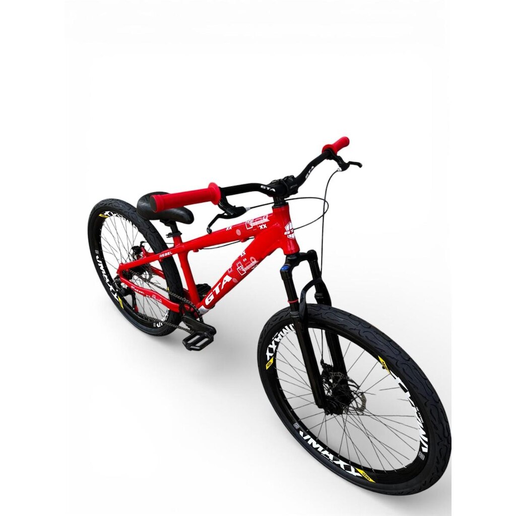 Bicicleta 26 Gta Rebel Freeride Single Aro Vmaxx Freio a Disco Pneu Flame Preto