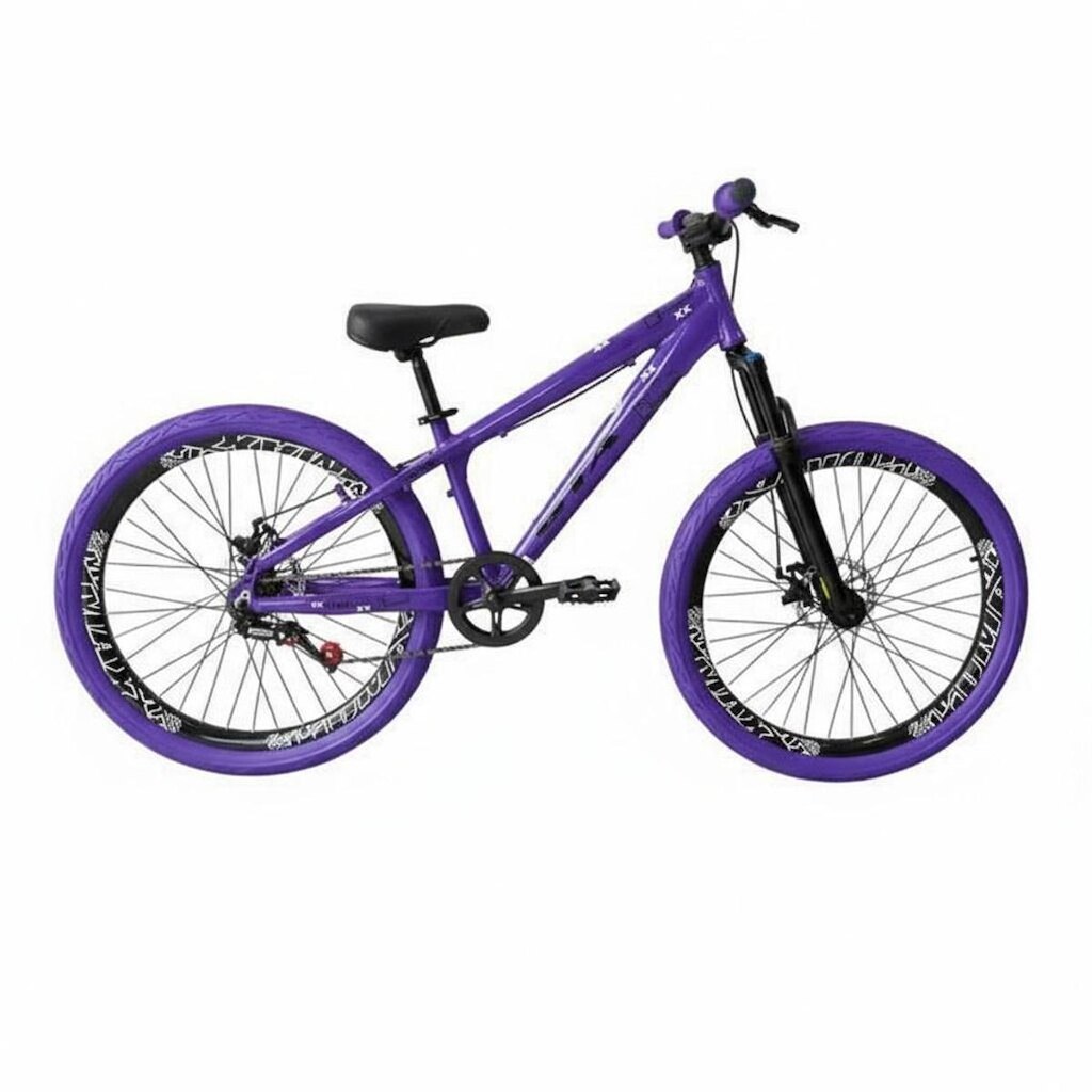 Bicicleta 26 Gta Rebel Freeride Single Aro Vmaxx Freio a Disco Pneu Flame Roxo