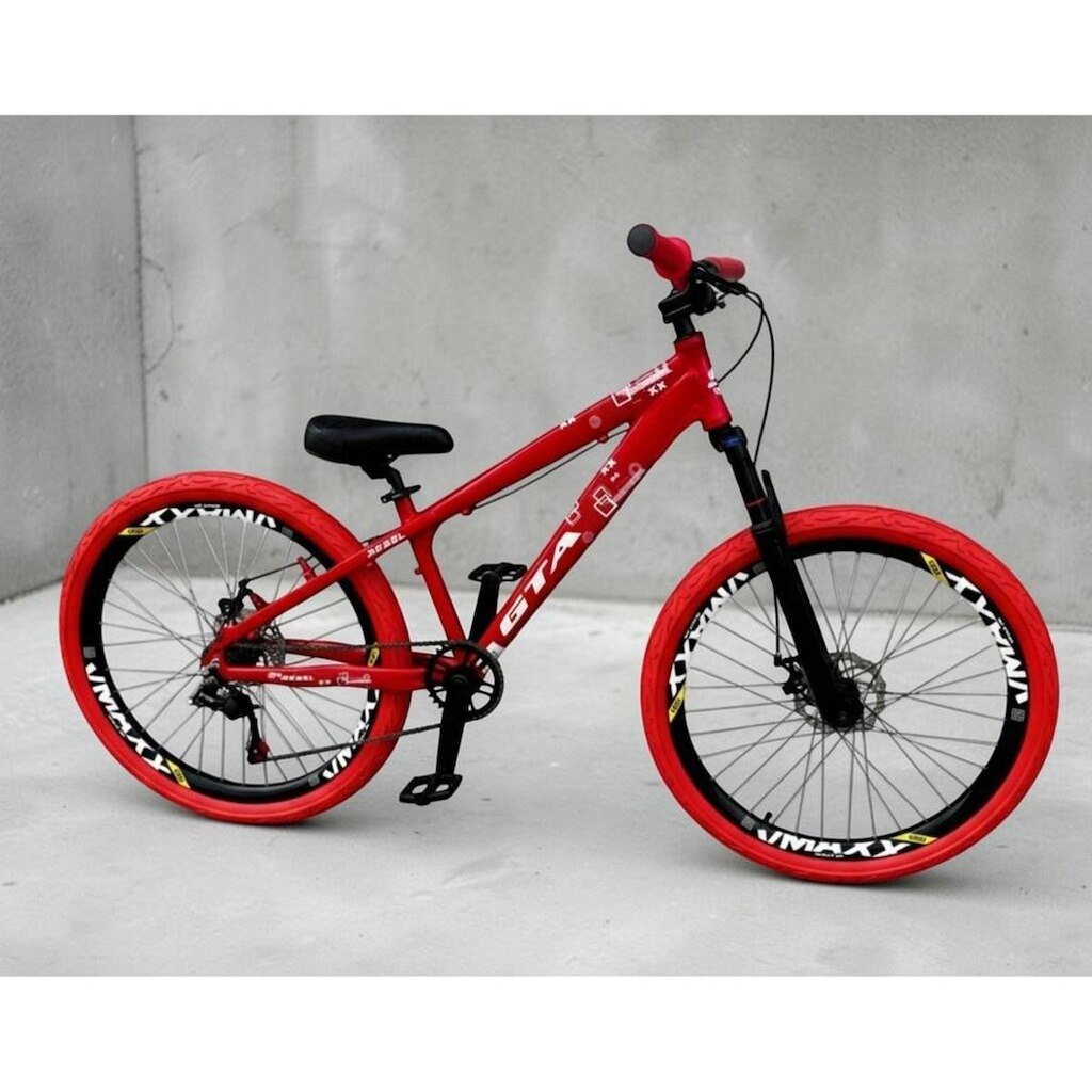 Bicicleta 26 Rebel Gta Single Freeride Aro Vmaxx Pneu Flame Freio a Disco
