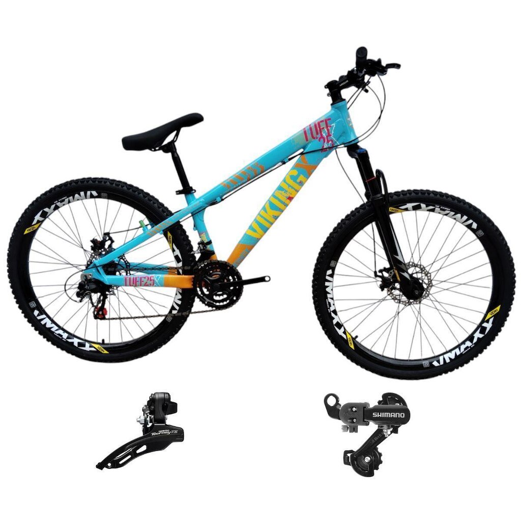 Bicicleta 26 VikingX T25 21v Cambios Shimano Dianteiro e Traseiro Pneu 26 Cravudo