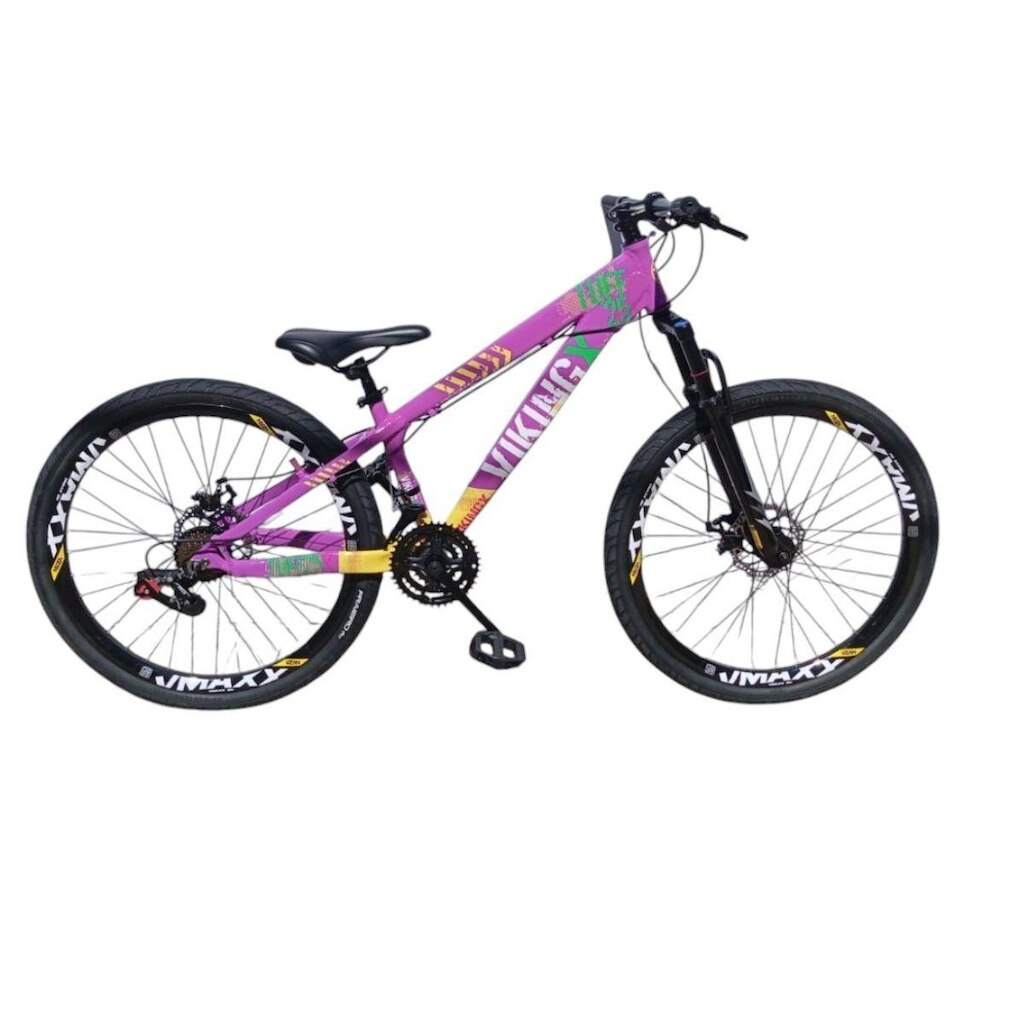 Bicicleta 26 VikingX T25 21v Freio Disco Mecânico Pneu Aro 26 Balão Preto