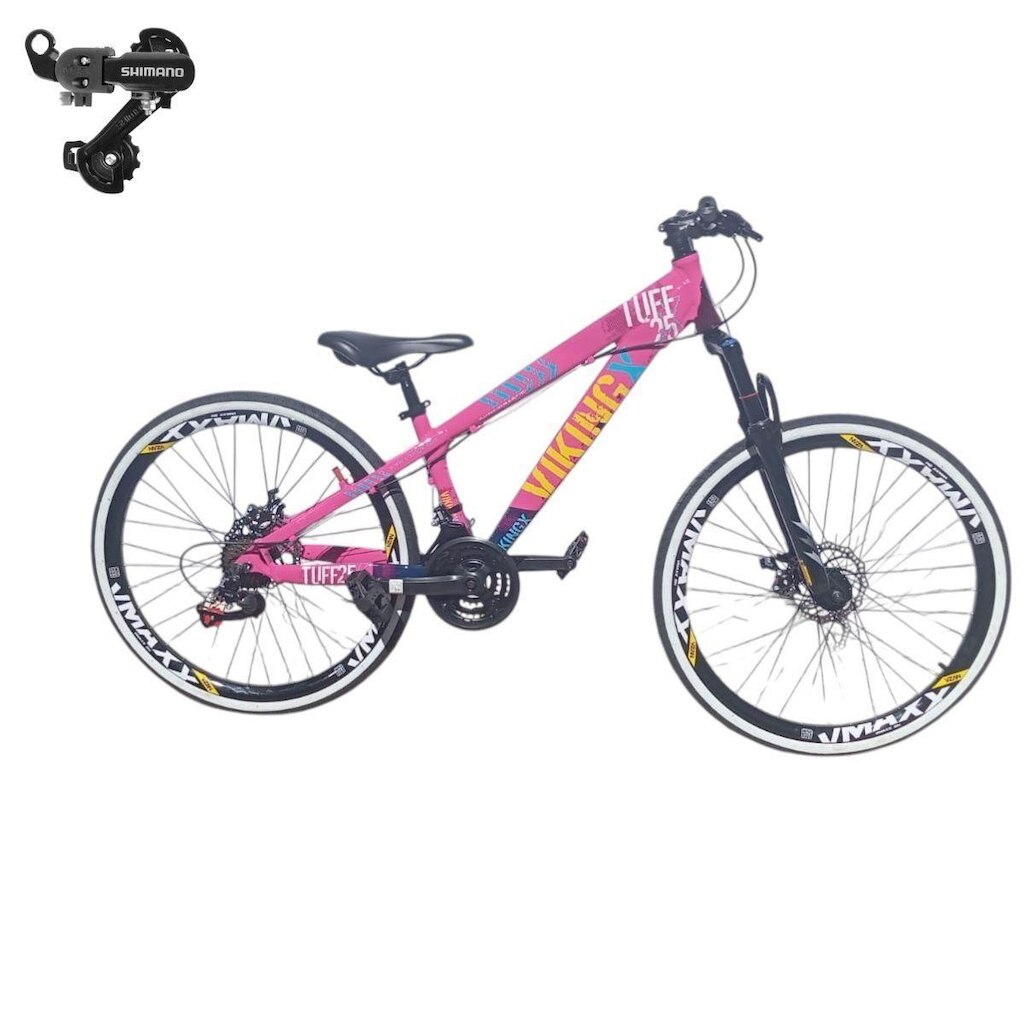 Bicicleta 26 VikingX T25 21v Index Freeride Cambios Shimano Freio Disco Pneu fX1.50